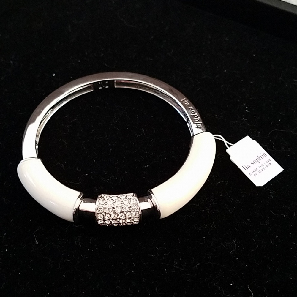 Lia Sophia Technicolor White Bracelet